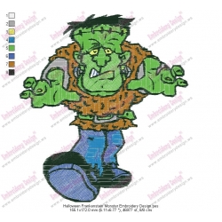 Halloween Frankenstein Monster Embroidery Design